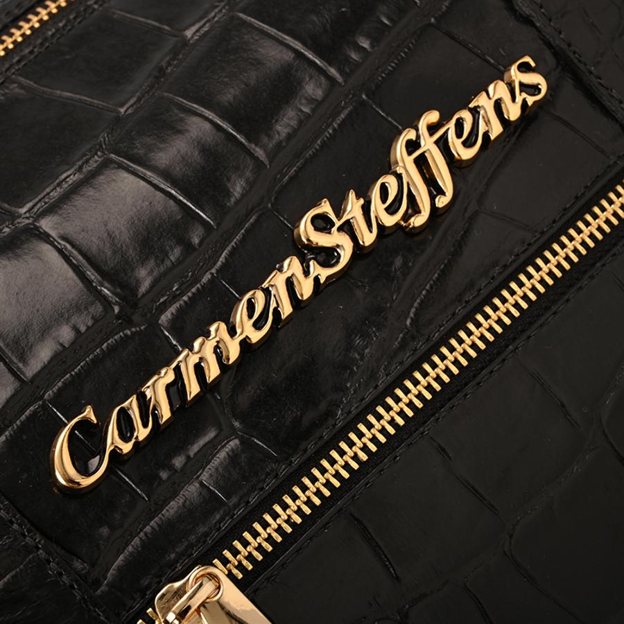Black Croco Leather Handbag