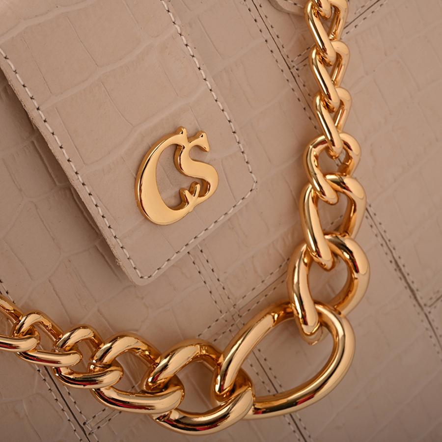 Structured Bag New Ice with Chain