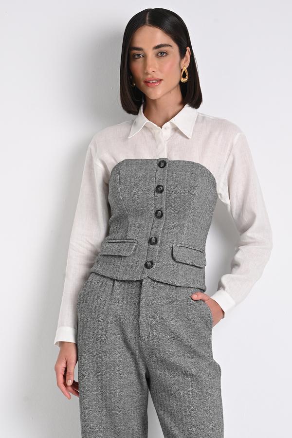 DISPLACED SHOULDERS SHIRT