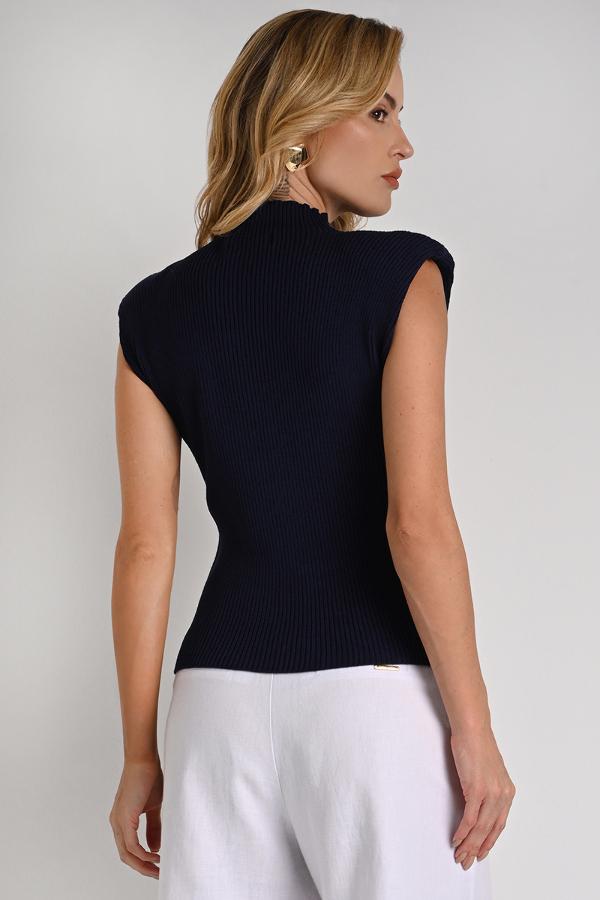 SHOULDER PAD BLOUSE