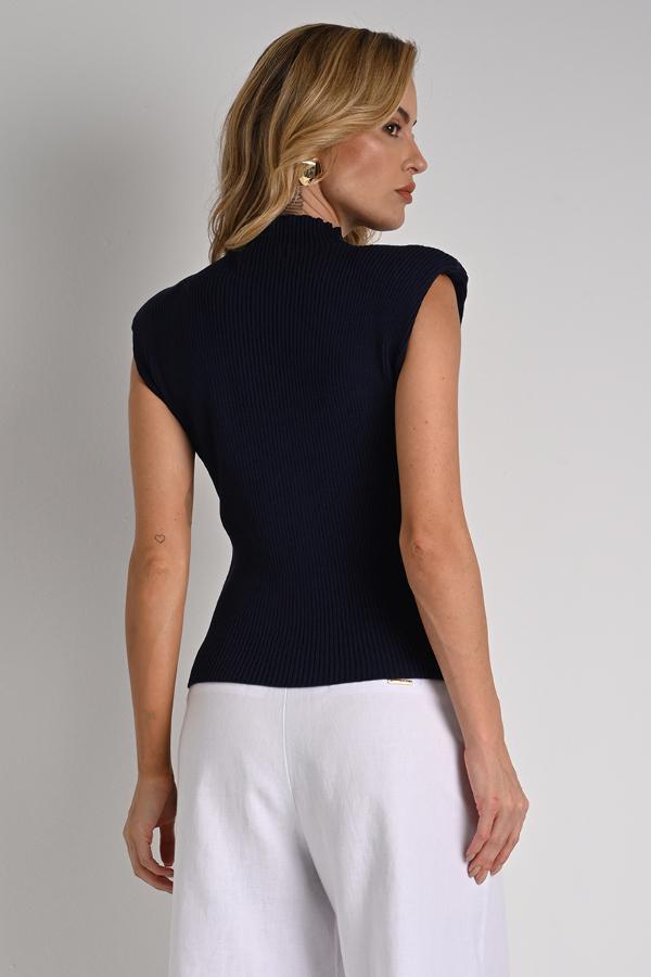 SHOULDER PAD BLOUSE