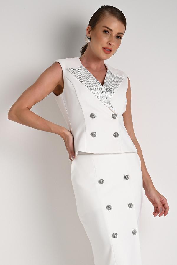 Luxury Off-White Vest