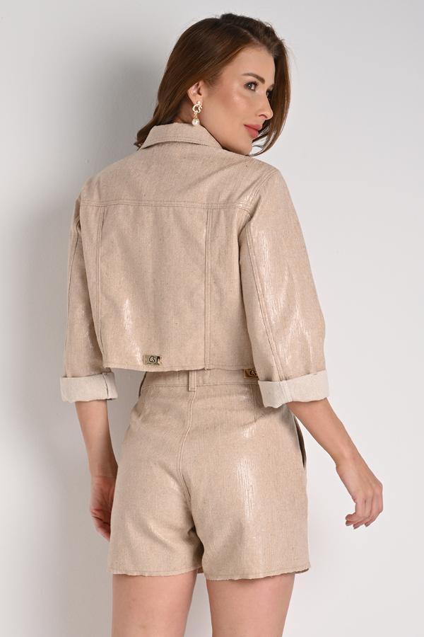 CROPPED JACKET RUSTIC TEXTURE
