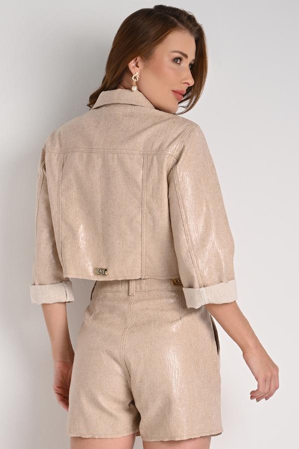 CROPPED JACKET RUSTIC TEXTURE