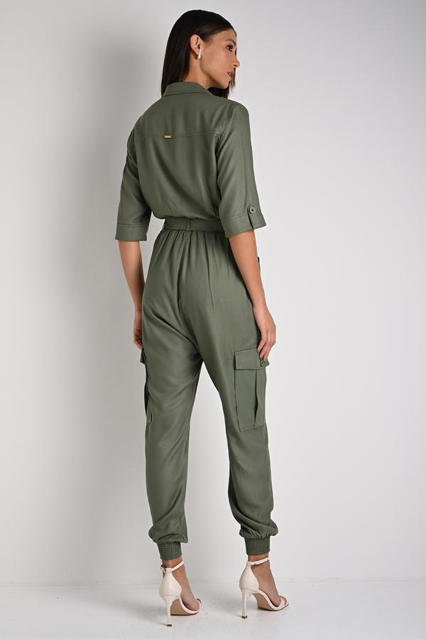 JUMPSUIT JOGGER DETAIL LAPELS