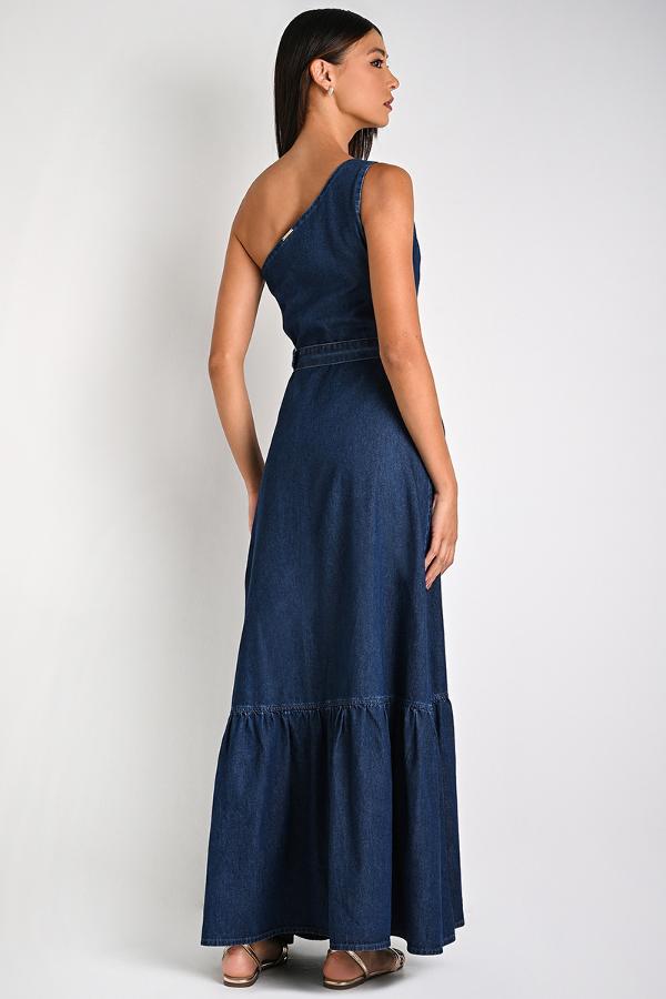 DENIM FLOWERS DRESS