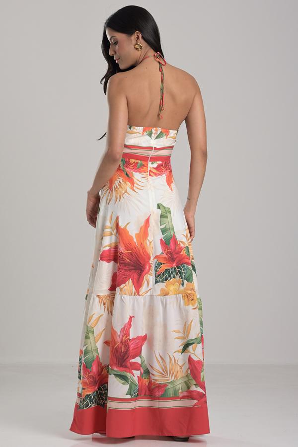 LONG DRESS WITH DISTINCTIVE HEMS