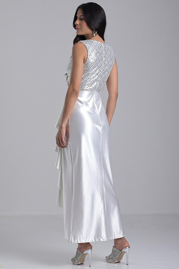 LUXURY MESH OVERLAY DRESS