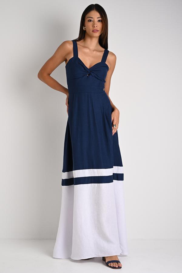 GODE DRESS WITH BORDER CUTOUTS
